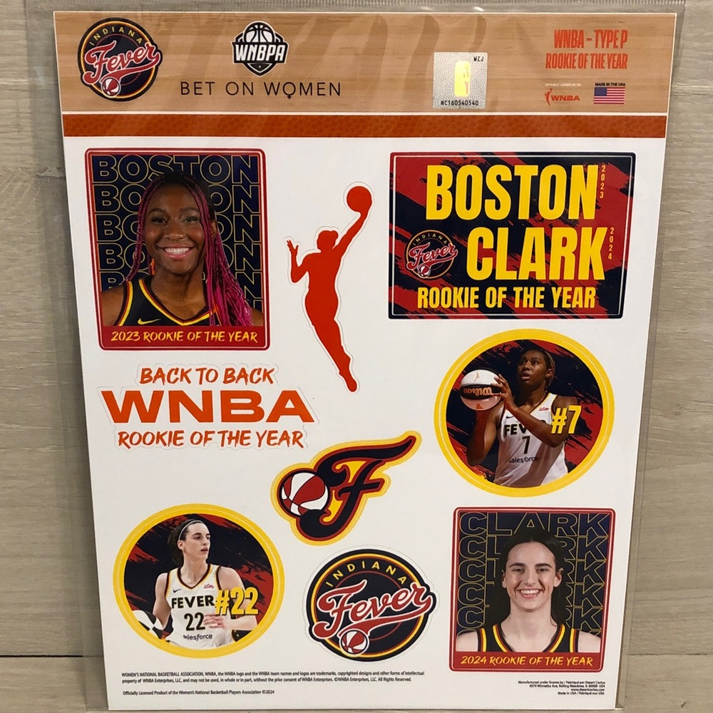 Caitlin Clark & Aliya Boston Indiana Fever WNBA Back 2 Back Rookies of Year READ